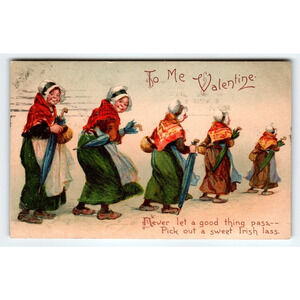 Frances Brundage Postcard Valentine To Mine Sweet Irish Lass Women 103 Tuck
